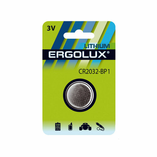Элемент питания Ergolux CR2032 1шт на блистере