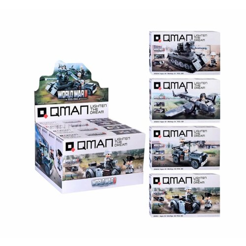 qman конструктор qman 3 в 1 строительная техника c42110 Конструктор Qman C21021 Техника Военная техника 4 шт в д б