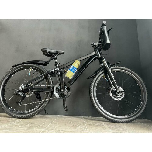 Велосипед RICHIESTO 24 Алюминиевая рама 14 Горный Для детей и подростков Спортивный Универсальный черный 23990₽