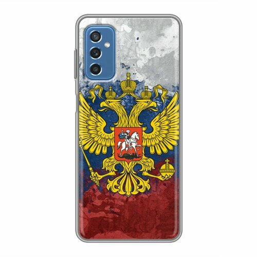 Дизайнерский силиконовый чехол для Samsung Galaxy M52 5G Российский флаг полупрозрачный дизайнерский силиконовый чехол для samsung galaxy a02 российский флаг