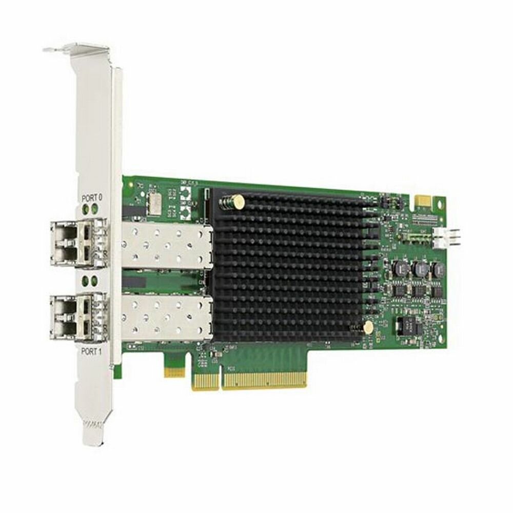 Emulex Сетевой адаптер Broadcom Emulex LPe31002-AP (LPe31002-M6) Gen 6 (16GFC), 2-port, 16Gb/s, PCIe Gen3 x8, LC MMF 100m, трансиверы установлены {5} LPE31002-AP