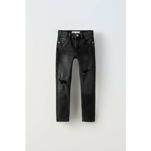 Джинсы Zara, размер 128, серый джинсы zara размер 128 черный