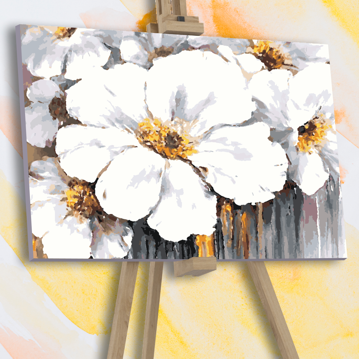 Картина по номерам Негаджет "Белые цветы", 40x50, цветы