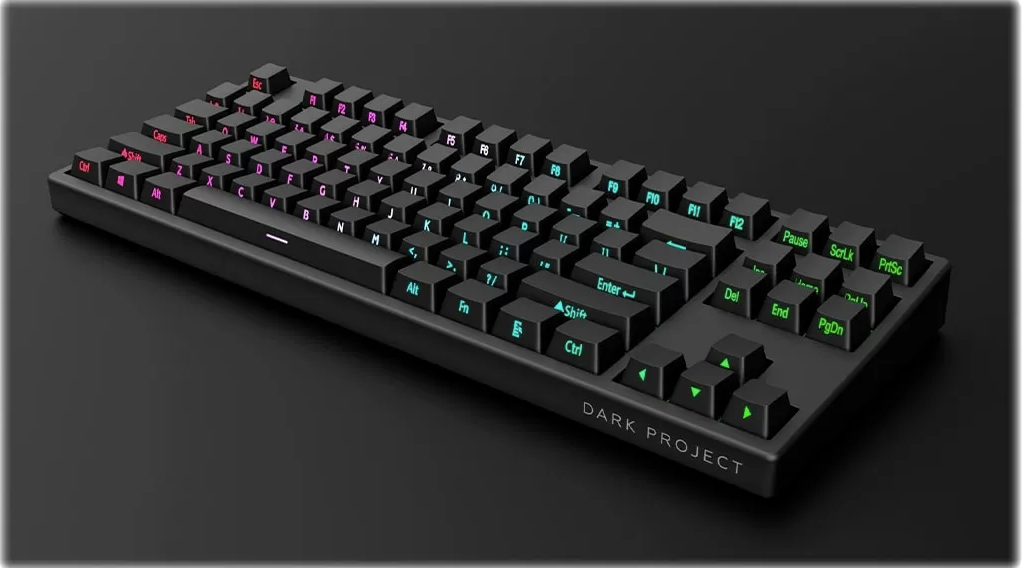 Клавиатура Dark Project KD87A Optical USB Gateron Brown, черный, русская