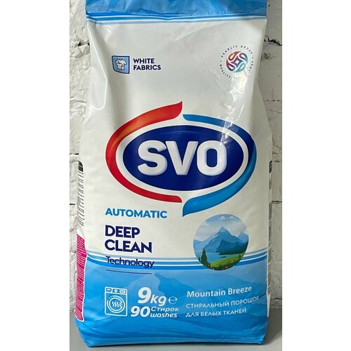 Стиральный порошок White SVO DEEP CLEAN Mountain Beeze 9кг 90 стирок 2250₽