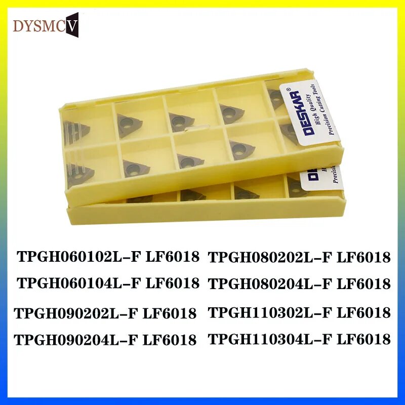 Твердосплавные вставки DESKAR TBGH060102/TBGH060104/TPGH080202/TPGH080204/TPGH090202/TPGH090204/TPGH110302/TPGH110304L-F LF6018