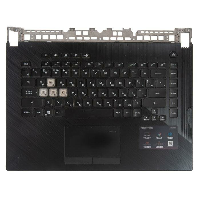 Топкейс с клавиатурой для ноутбука Asus G531GT, без подсветки, с тачпадом,