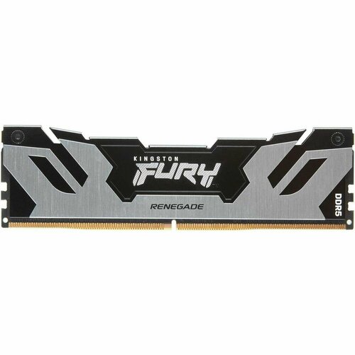 оперативная память для компьютера kingston fury renegade dimm 32gb ddr5 6000 mhz kf560c32rs 32 Оперативная память Kingston DDR5 32GB 6000MT/s DDR5 CL32 DIMM FURY Renegade Silver XMP (KF560C32RS-32)