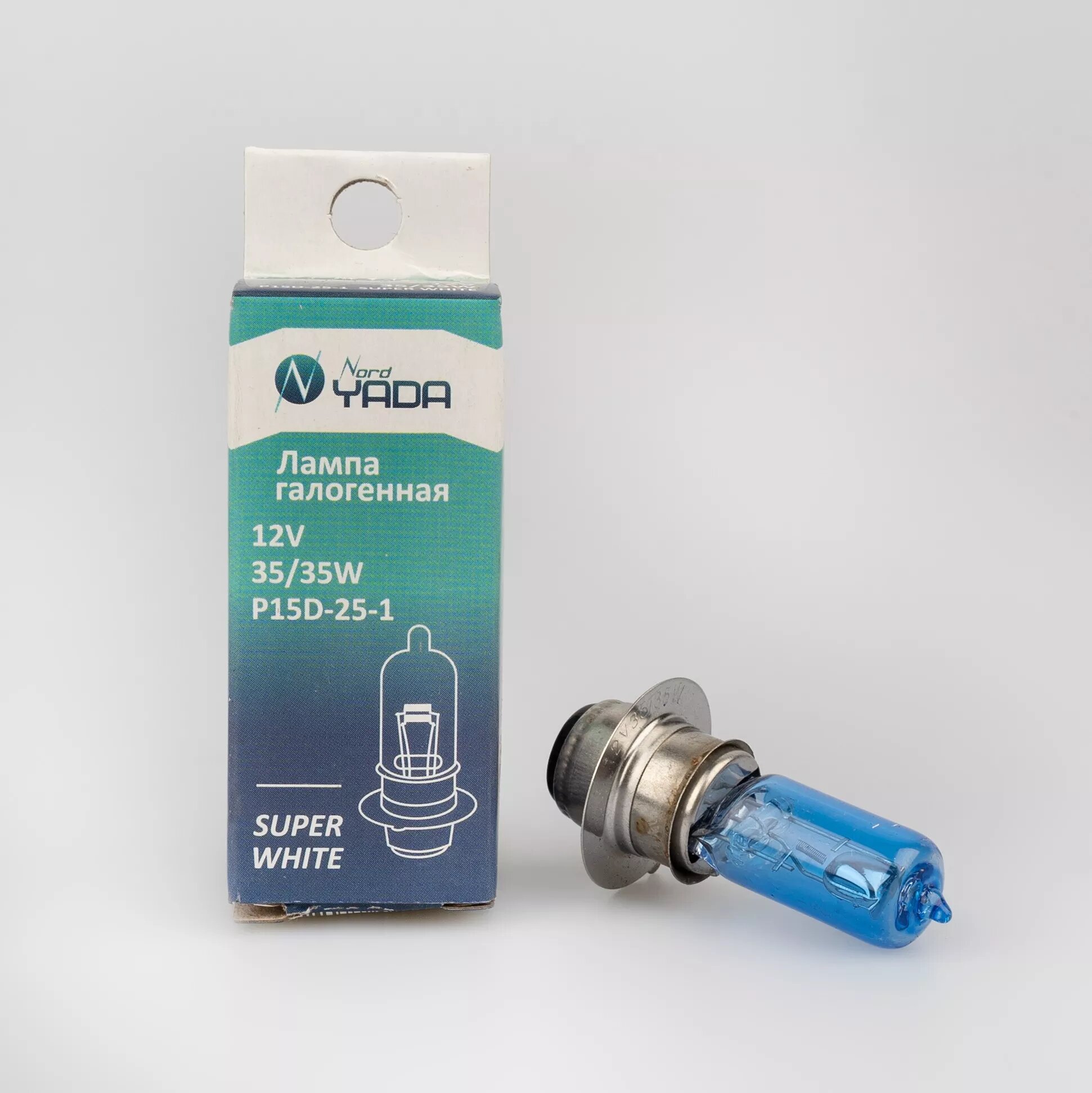 фото Лампа 12v P15d-25-1 35/35w (Yada) Super White Мотоциклетная NORD YADA арт. 901671