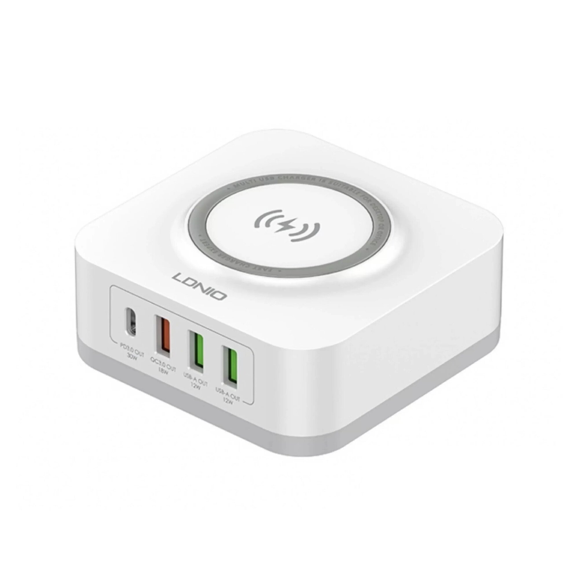 Беспроводная зарядка LDNIO AW004 Wireless Desktop Home Adapter, 32W, PD+QC, Support Fast Charge