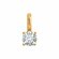 Подвеска Diamant, красное золото, 585 проба, фианит