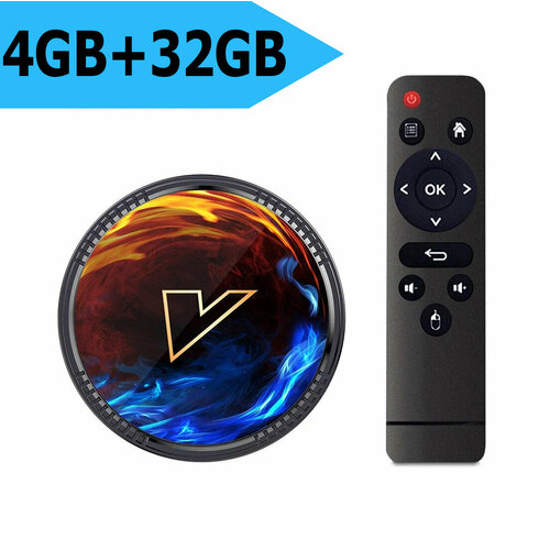 Smart ТВ приставка ANDROID 12 H1 Медиаплеер телеприставка HD TV 4Gb 32Gb 5475₽