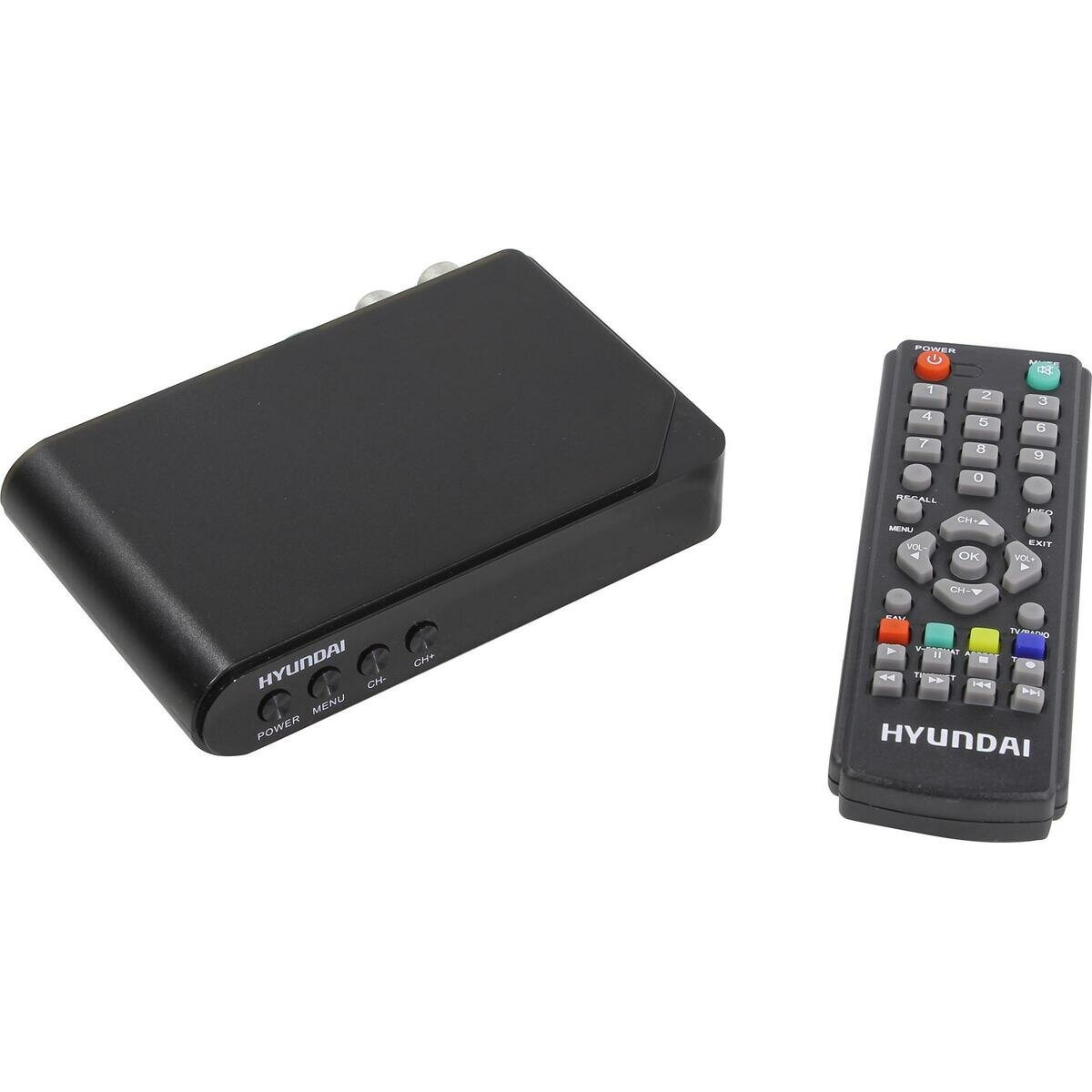 Тюнер цифровой DVB-T2 Hyundai H-DVB200 черный - фото №3