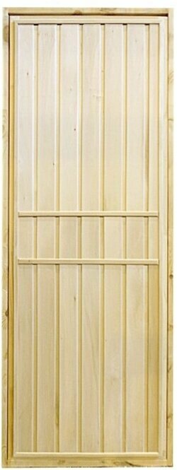 Дверь для русской бани Lit-kom глухая липа (коробка листва)