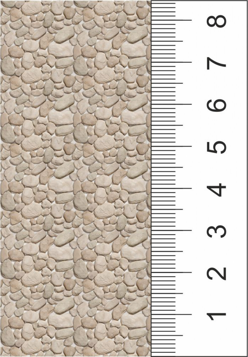 Текстура светлого булыжника для макетов. Лист А4.