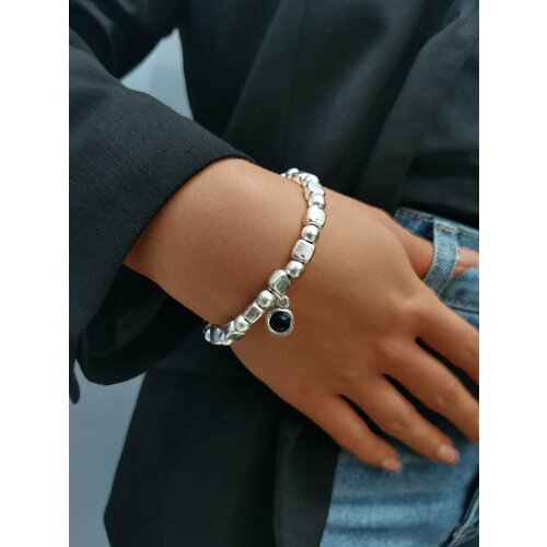 Браслет Svetti, кристалл, серебристый