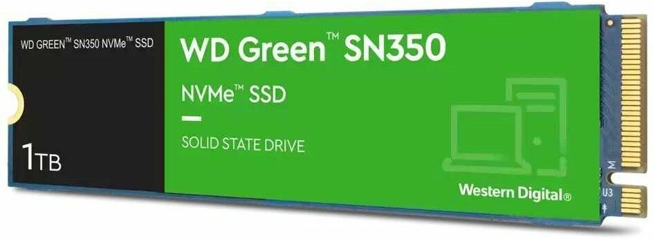 Внутренний SSD диск WD Green SN350 1TB, M.2 (WDS100T3G0C), официальная гарантия — фото 1