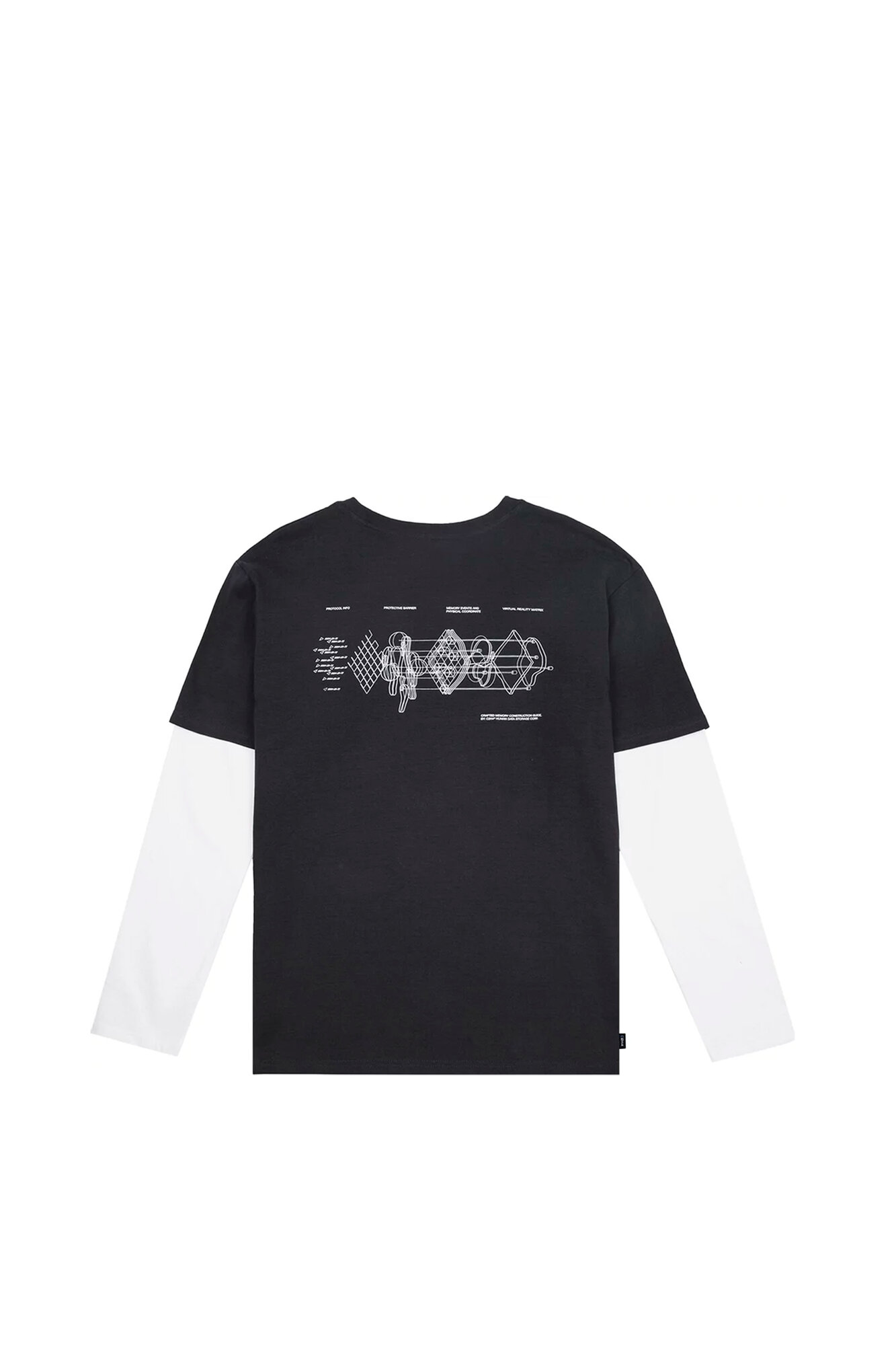 Лонгслив VANS Off the Wall Twofer Tee, размер L, , черный — фото 1