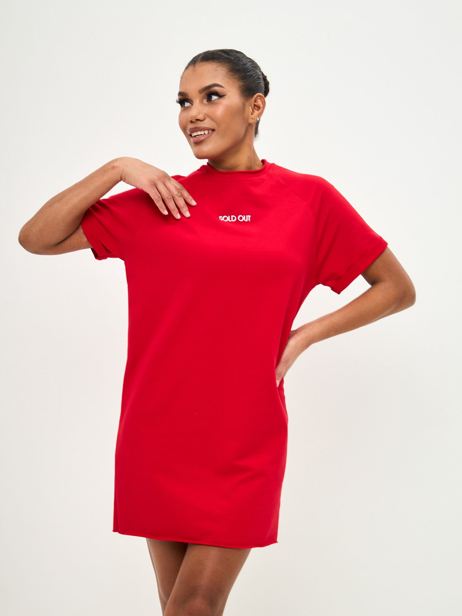 Платье sold out oversize, размер L, красный
