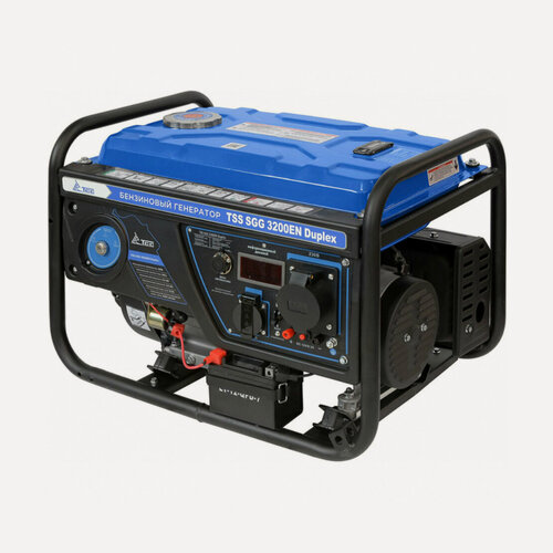 Изображение товара Генератор бензиновый TSS SGG 3200EN Duplex, 3200 Вт, однофазный, синий