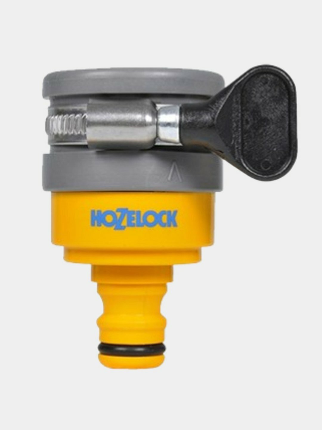Коннектор HoZelock для круглых кранов до 24мм: герметично, просто, сталь + пластик — фото 1