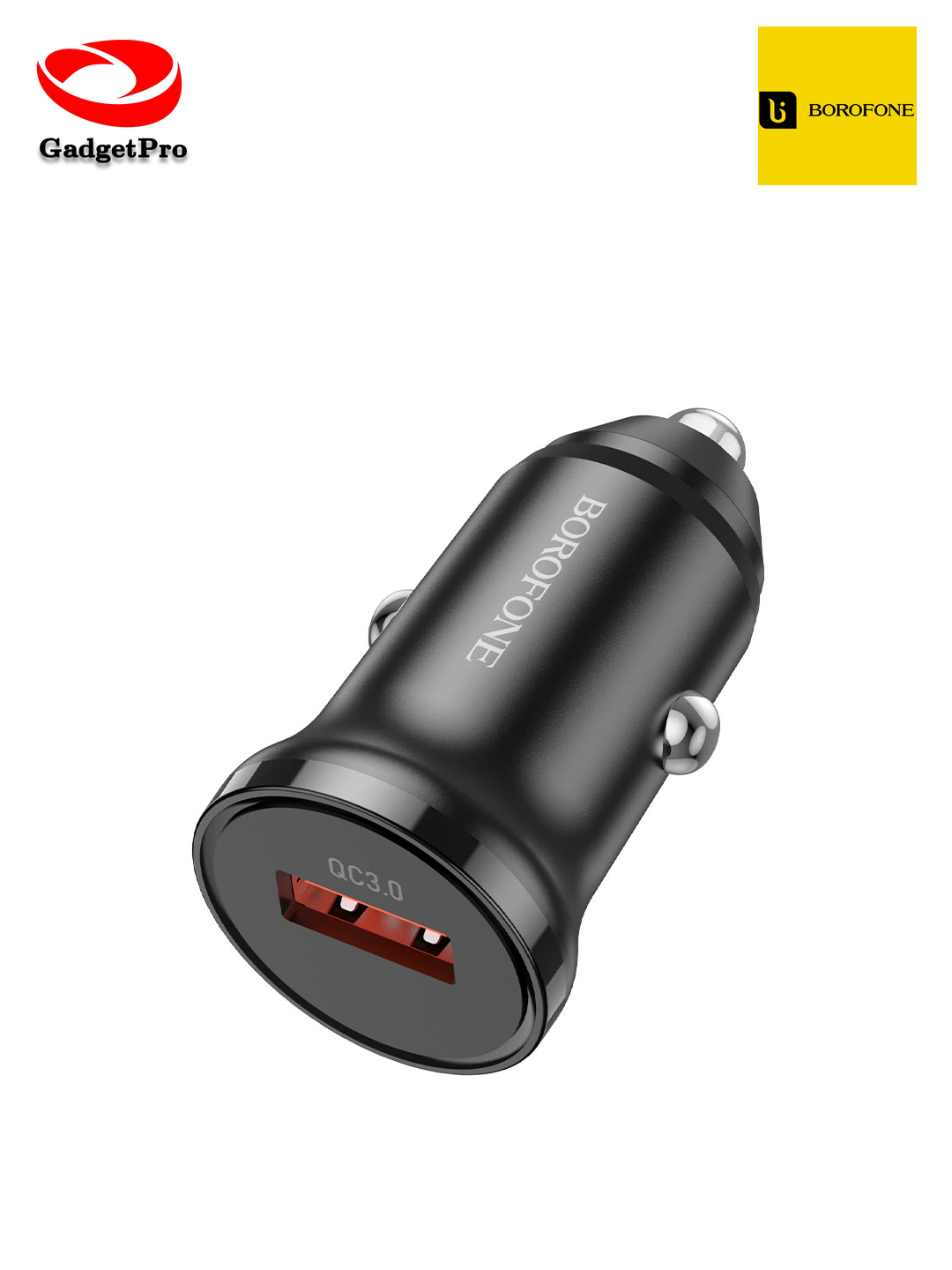 Автомобильное зарядное устройство BOROFONE BZ18 (без кабеля), черный цвет, быстрая зарядка, надежное устройство