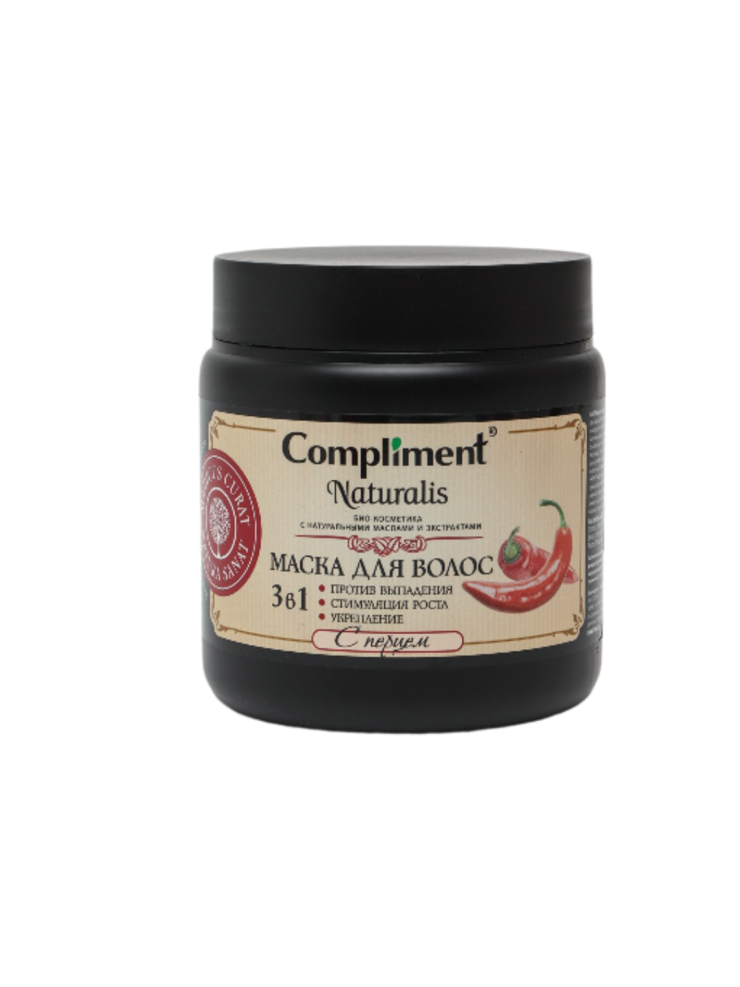 Маска для волос c перцем 3 в 1 против выпадения волос Compliment, 500 мл — фото 1