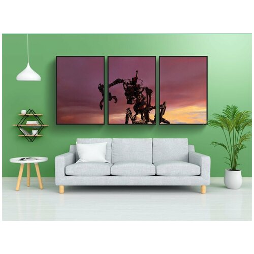 фото Набор модулных постеров для интерьера "бот, генератор, киборг" 60x90 см. в тубусе, без рамки lotsprints