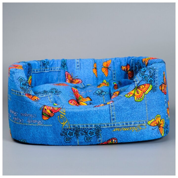 PerseiLine Лежанка №2, с подушкой, 45 х 35 х 16 см микс цветов - фотография № 5