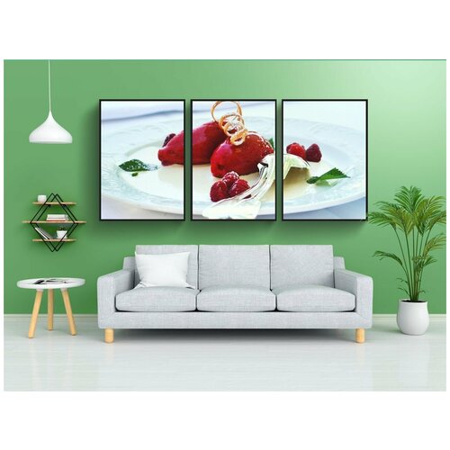 фото Набор модулных постеров для интерьера "сорбет, мороженое, еда" 60x90 см. в тубусе, без рамки lotsprints