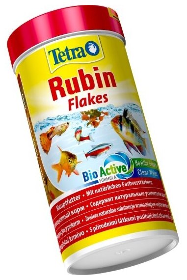 Корм для рыб TETRA Rubin Flakes в хлопьях, для улучшения окраса всех видов рыб, 250 мл - фотография № 2