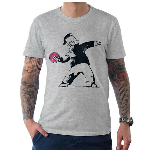 фото Футболка design heroes, размер 2xl, серый