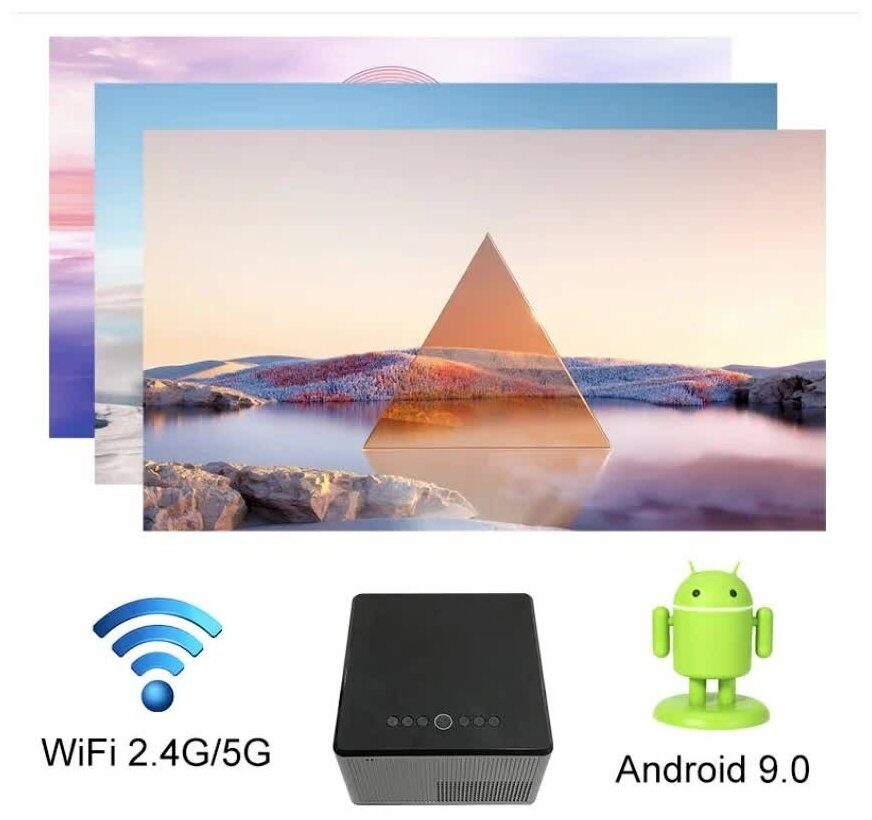 Проектор TouYinger T10W Android 9 Smart TV 1080p 7200lm