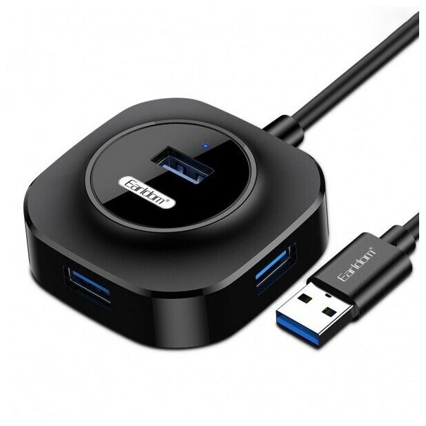 Хаб USB Earldom ET-HUB06 4xUSB 2.0 Black 0L-00049723