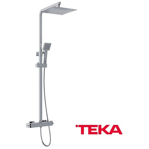 Teka Soller 852370200 - Душевая система с термостатическим смесителем (хром) душевая система с тропическуим душем без смесителя melodia della vita square верхний душ 200х200мм ручной душ 80х100мм хром msc00101c