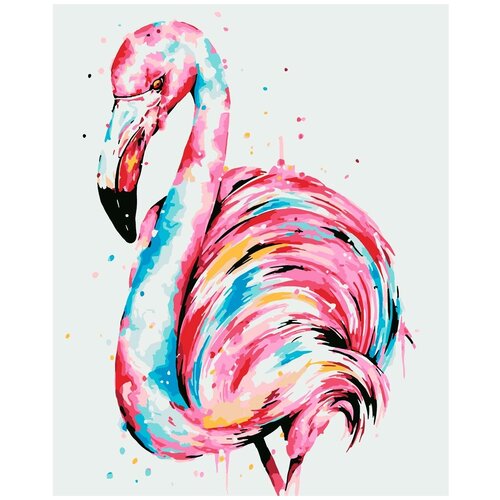 фото Hs1132 набор для рисования по номерам 'акварельное фламинго' 40*50см hobruk