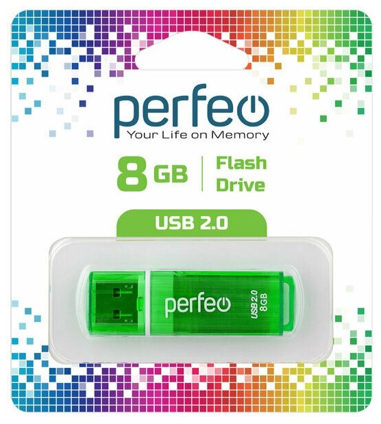 USB флешка Perfeo USB 8GB C13 Green