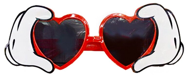 Карнавальные очки "Сердце в ручках", 22х9 см, 1шт в упаковке