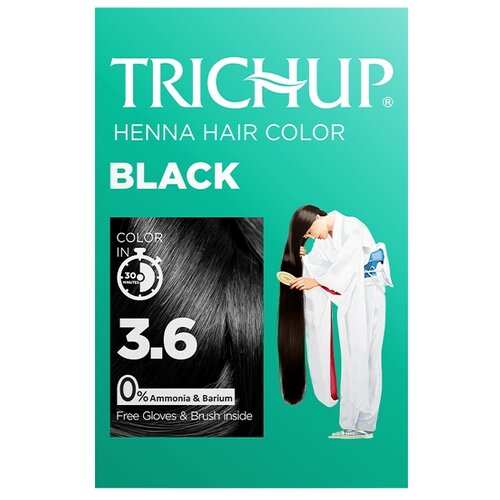 Купить Краска для волос Тричуп (Trichup) на основе хны коричневая (hair dye) Vasu | Васу 60г, коричневый