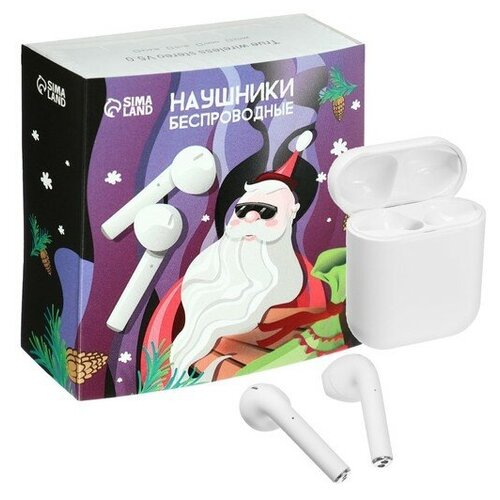 Наушники беспроводные i12 NY TWS BT 50 35300 мАч сенсор матовые белые 92200₽