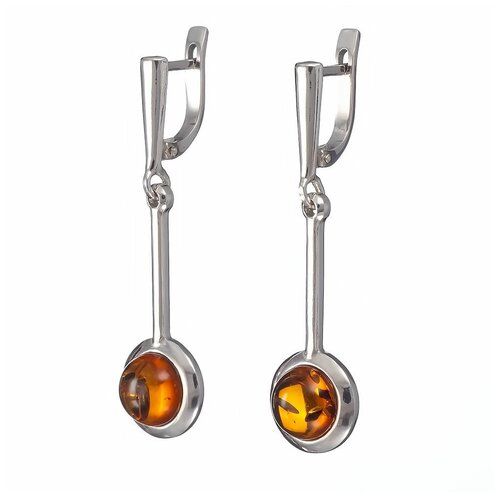 Серьги Amberprofi, серебро, 925 проба, янтарь