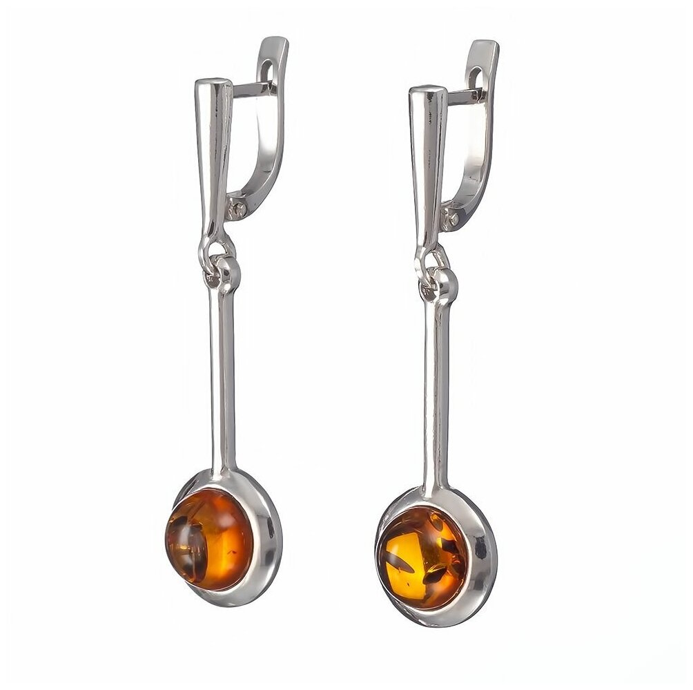 Серьги Amberprofi, серебро, 925 проба, янтарь