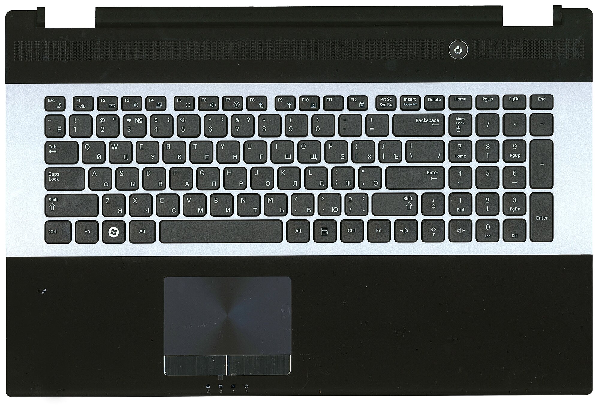 Клавиатура для ноутбука HP Envy X360 15-W серебристая с подсветкой 1808₽