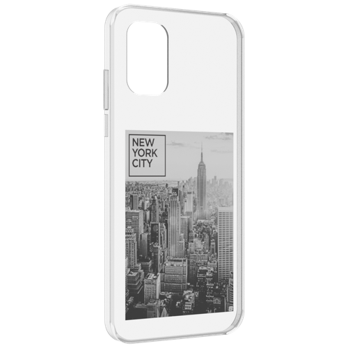 Чехол MyPads черно белый Нью-Йорк для Nokia G21 задняя-панель-накладка-бампер