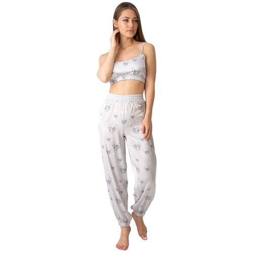 фото Пижама женская hot story «sphinx», (топ + брюки) р-р 48-50