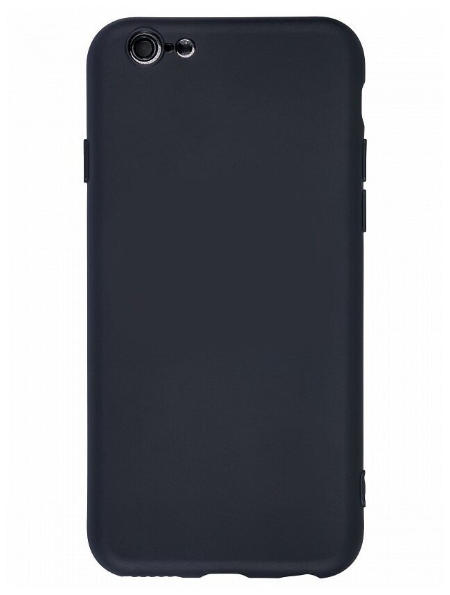 Чехол силиконовый для iPhone 6/6s, good quality, с защитой камеры, черный
