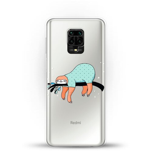 фото Силиконовый чехол ленивец на ветке на xiaomi redmi note 9 pro andy & paul