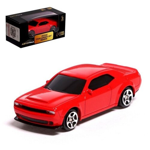 Машина металлическая RMZ City 1:64 Dodge Challenger SRT Demon 2018 (цвет красный) легковой автомобиль rmz city dodge challenger srt demon 2018 344034s 1 64 9 см желтый