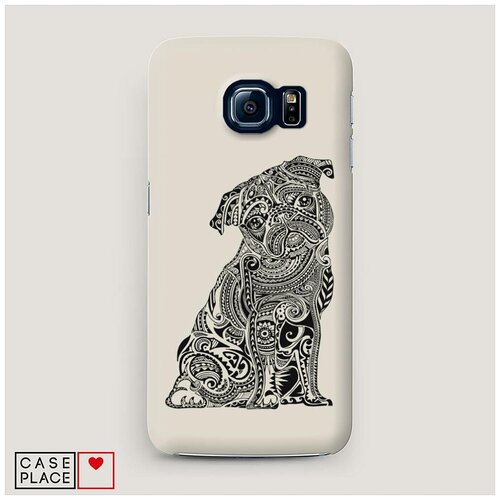фото Чехол пластиковый samsung galaxy s7 мопс узорчатый case place