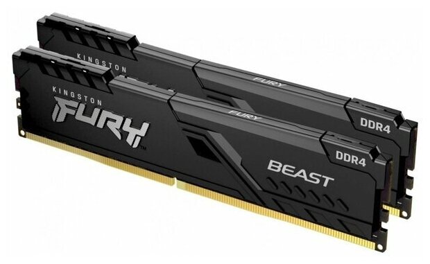 Оперативная память 16Gb Kingston Fury Beast DDR4 3200MHz (KF432C16BBK4/16) (4x4Gb KIT) retail